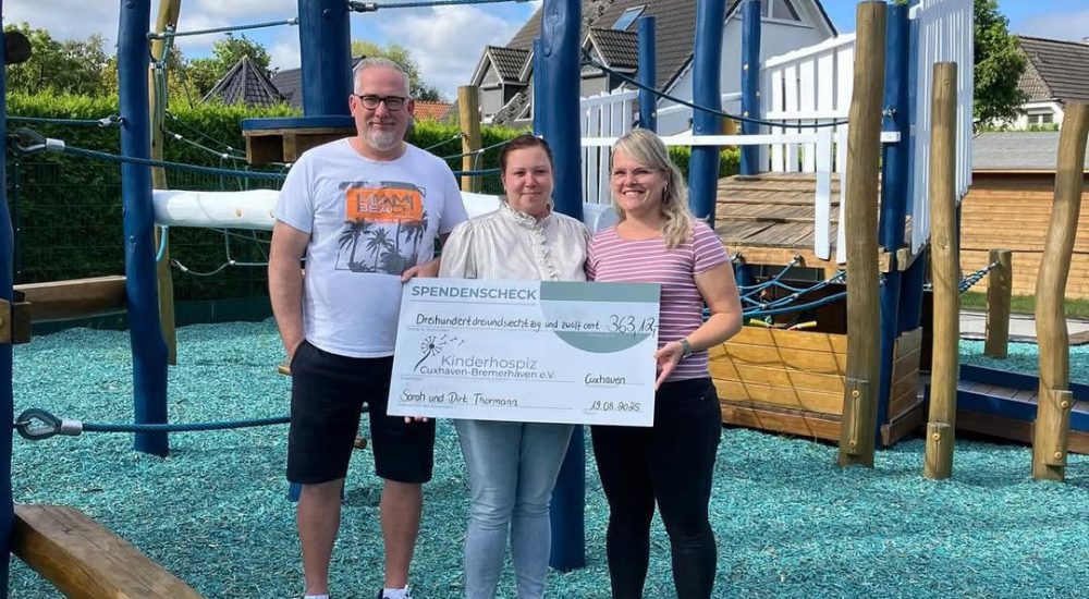 Spendenübergabe Sarah & Dirk